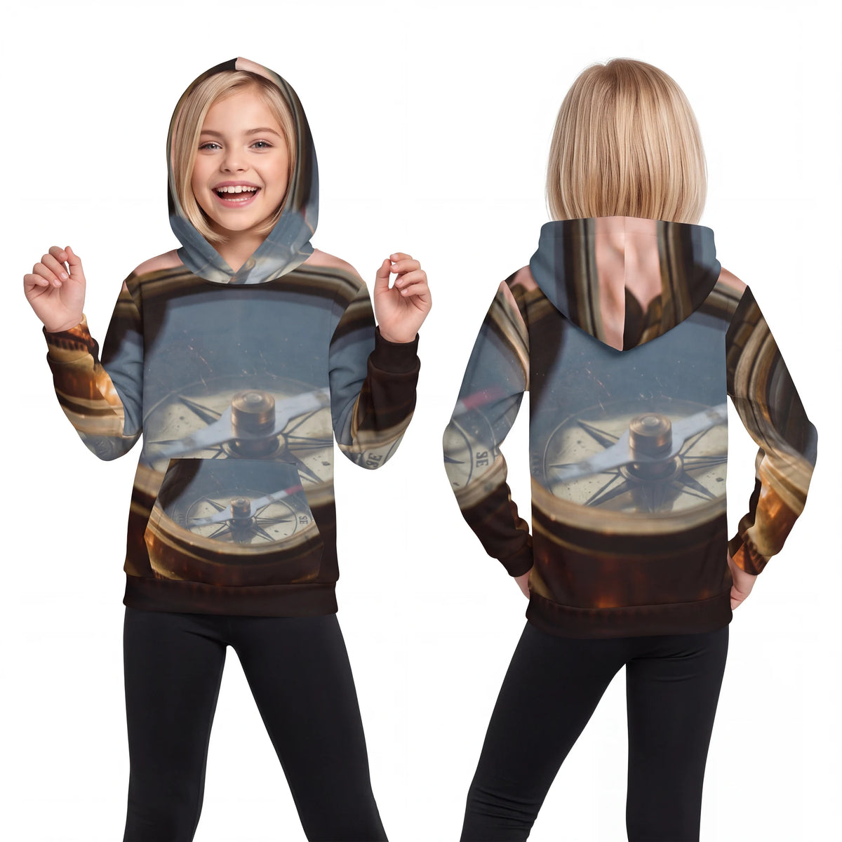 Kids Brass Compass Hoodie
