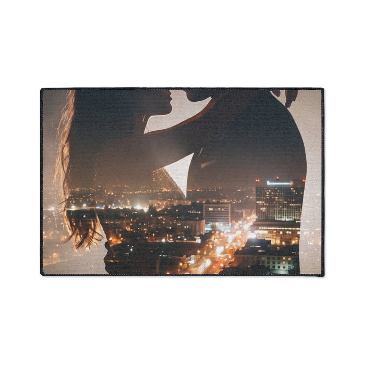 Floor Mat - Midnight City Silhouette | Echovira Gallery