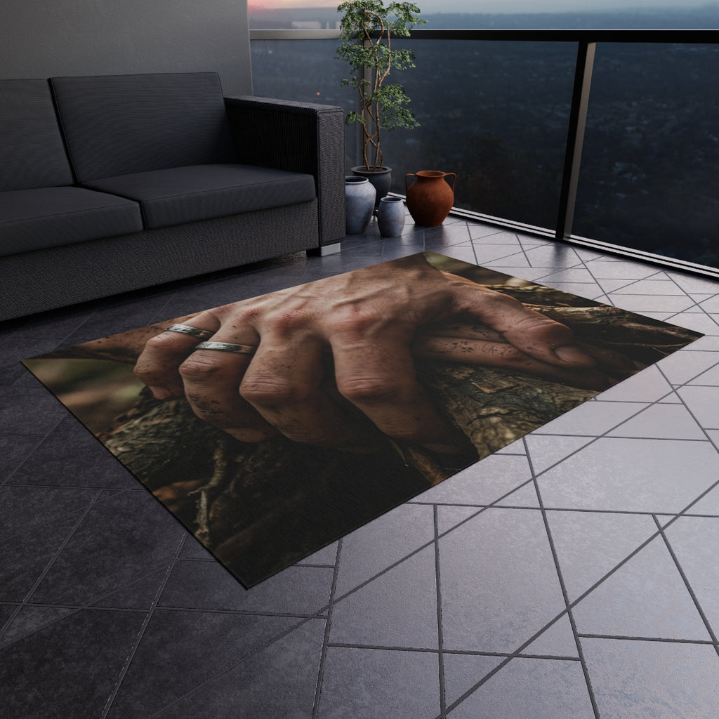 Outdoor Rug Forest Roots & Hands Art