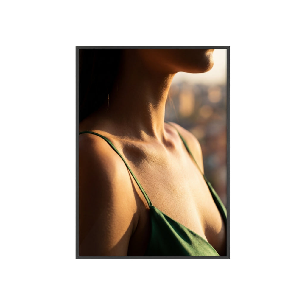 Poster with Wooden Frame - Sunlit Portrait