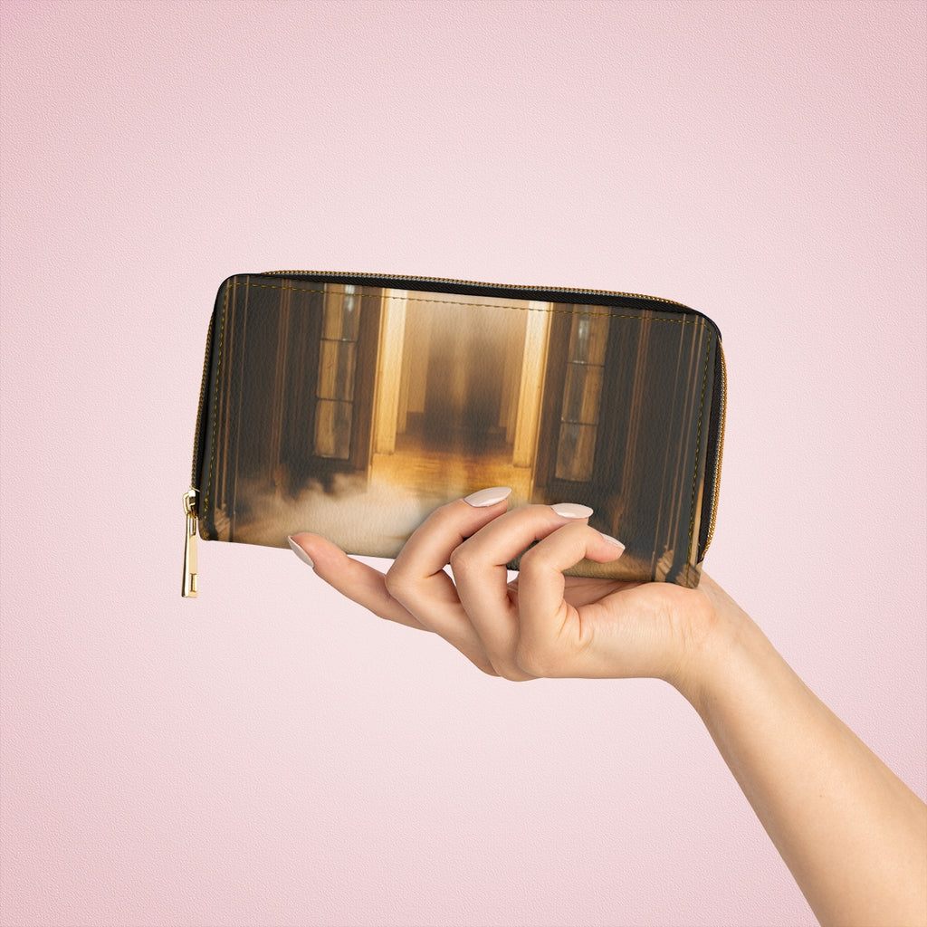 Zipper Wallet - Shadows of the Manor Hallway Art | Echovira...