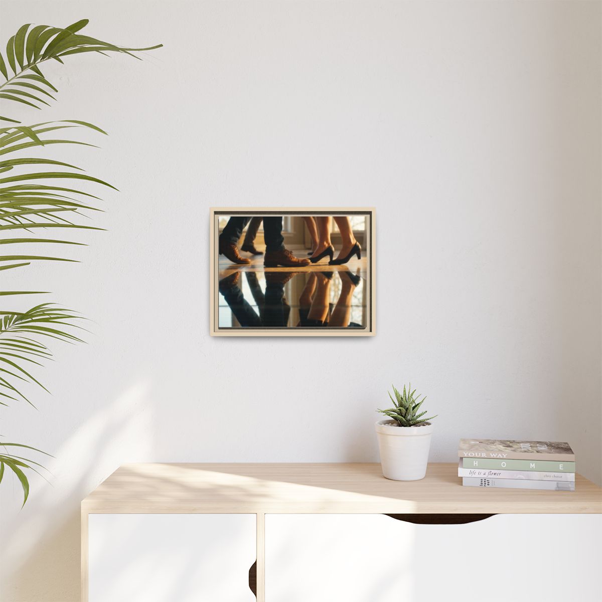 Matte Canvas, Framed - Golden Hour Reflections Cinematic Art...
