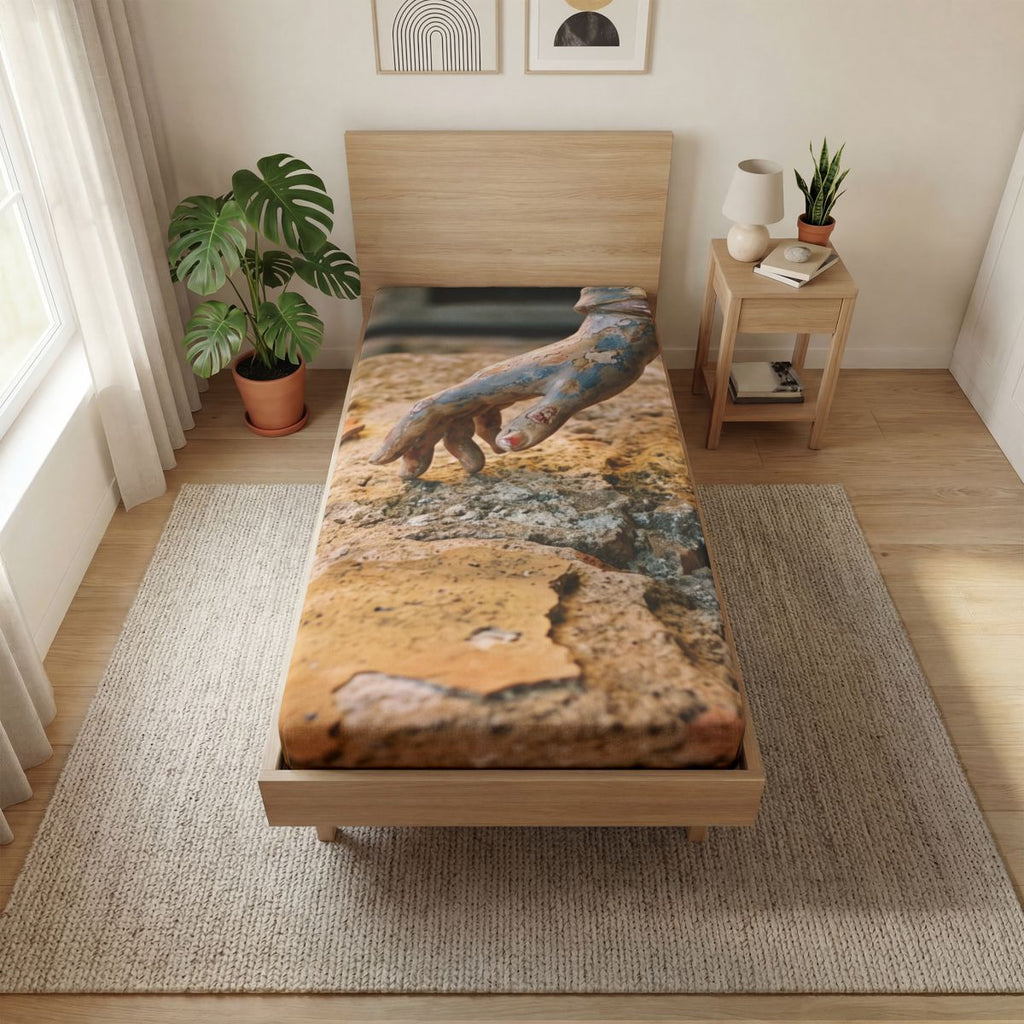 Fitted Sheet - The Golden Touch Wall Art | Echovira Gallery