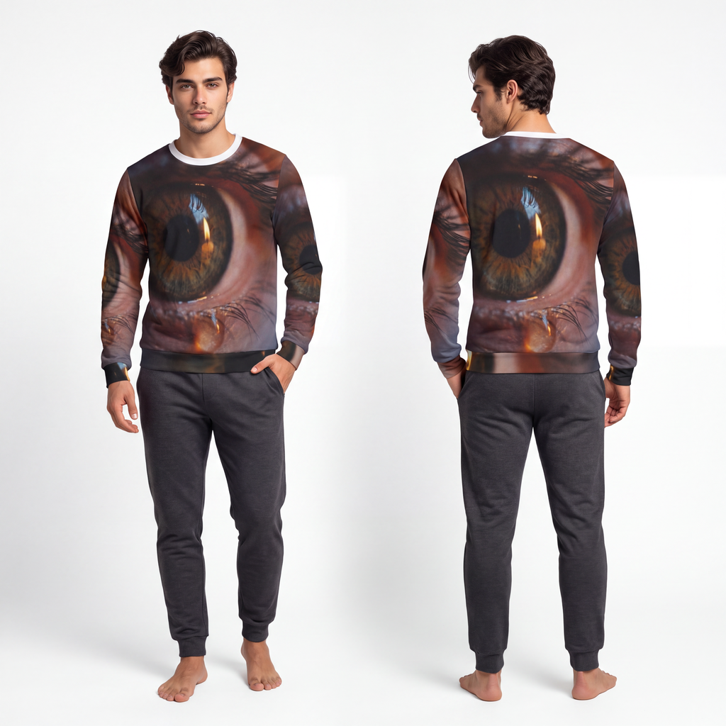 Men's Lightweight Sweatshirt - Amber Iris Reflection Fine......
