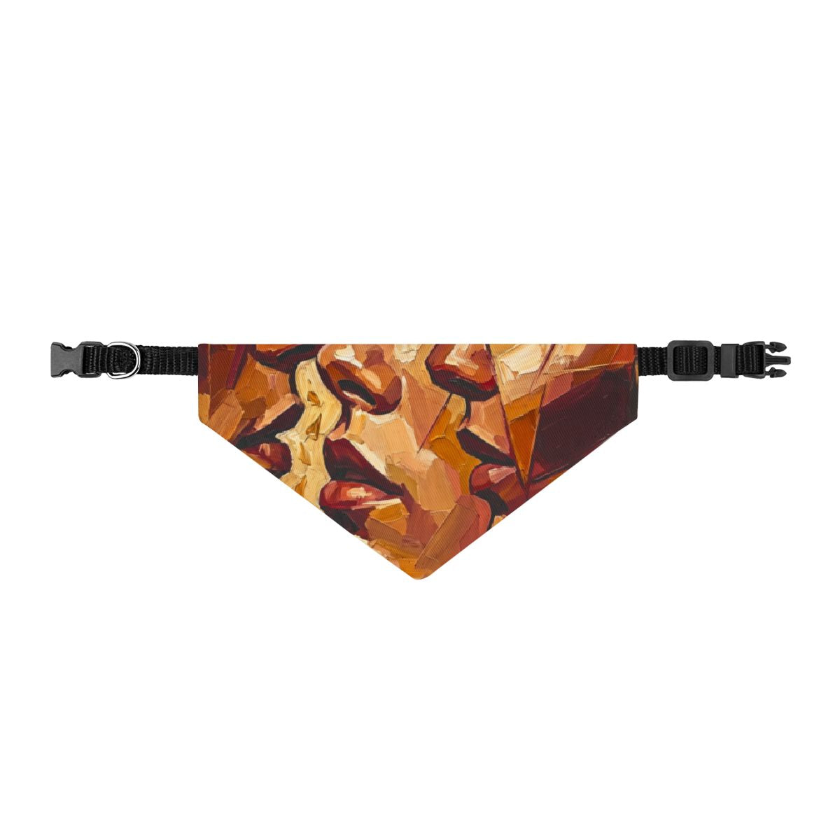 Clip-on Pet Bandana - Golden Kiss Abstract Bandana |...