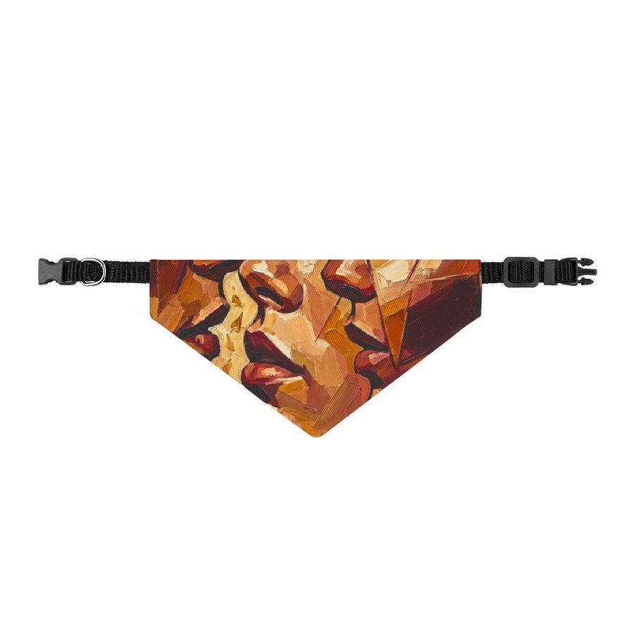 Clip-on Pet Bandana - Golden Kiss Abstract Bandana