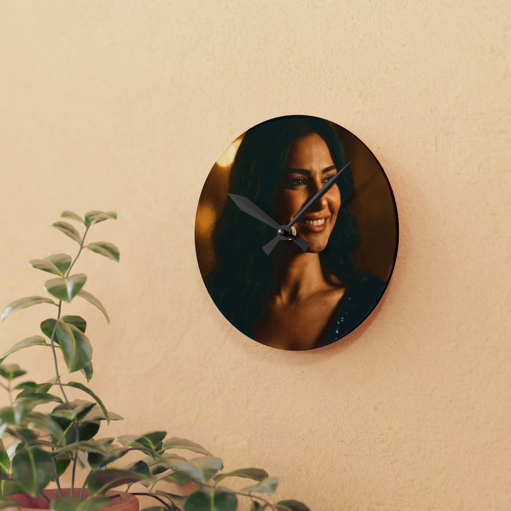 Acrylic Wall Clock - Midnight Radiance