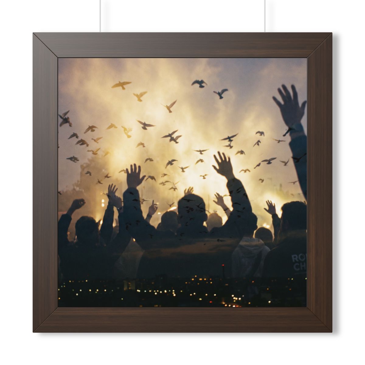 Framed Horizontal Poster - Euphoric Solstice Silhouette Art...
