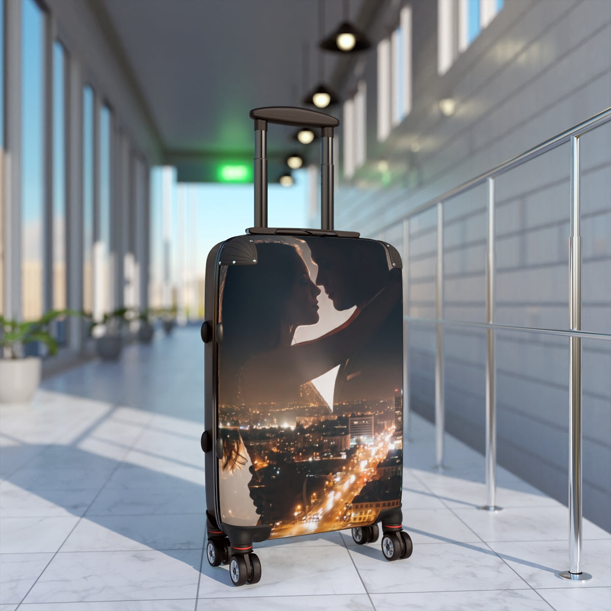 Suitcase - Night City Lovers Double Exposure | Echovira...