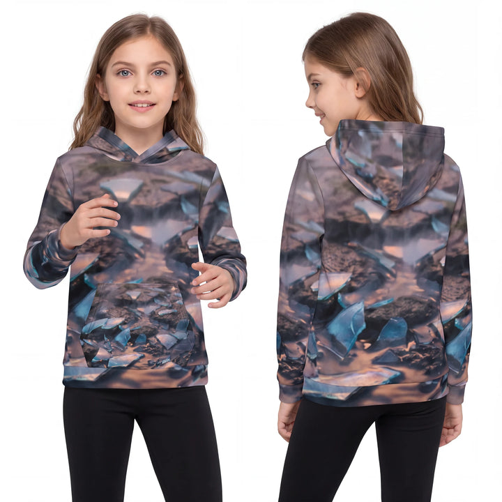 Kinder-Hoodie – Kopfsteinpflaster & Morgennebel