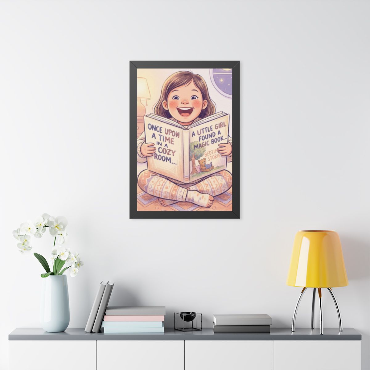 Framed Vertical Poster - Storytime — Black (11×14, 12×16......