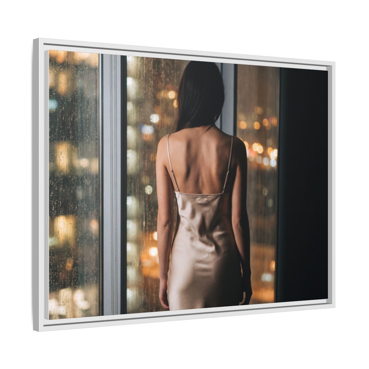 Framed Matte Canvas - Cinematic Nights — White / 1.25"