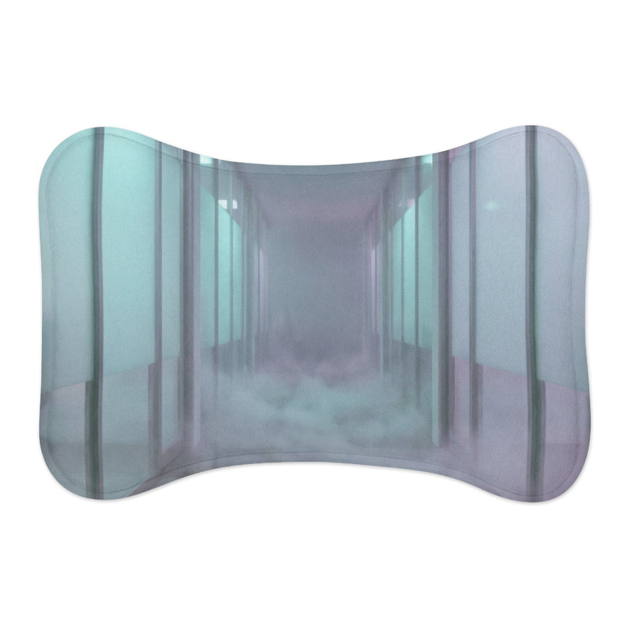 Pet Feeding Mats - Liminal Corridor Fog Art Print