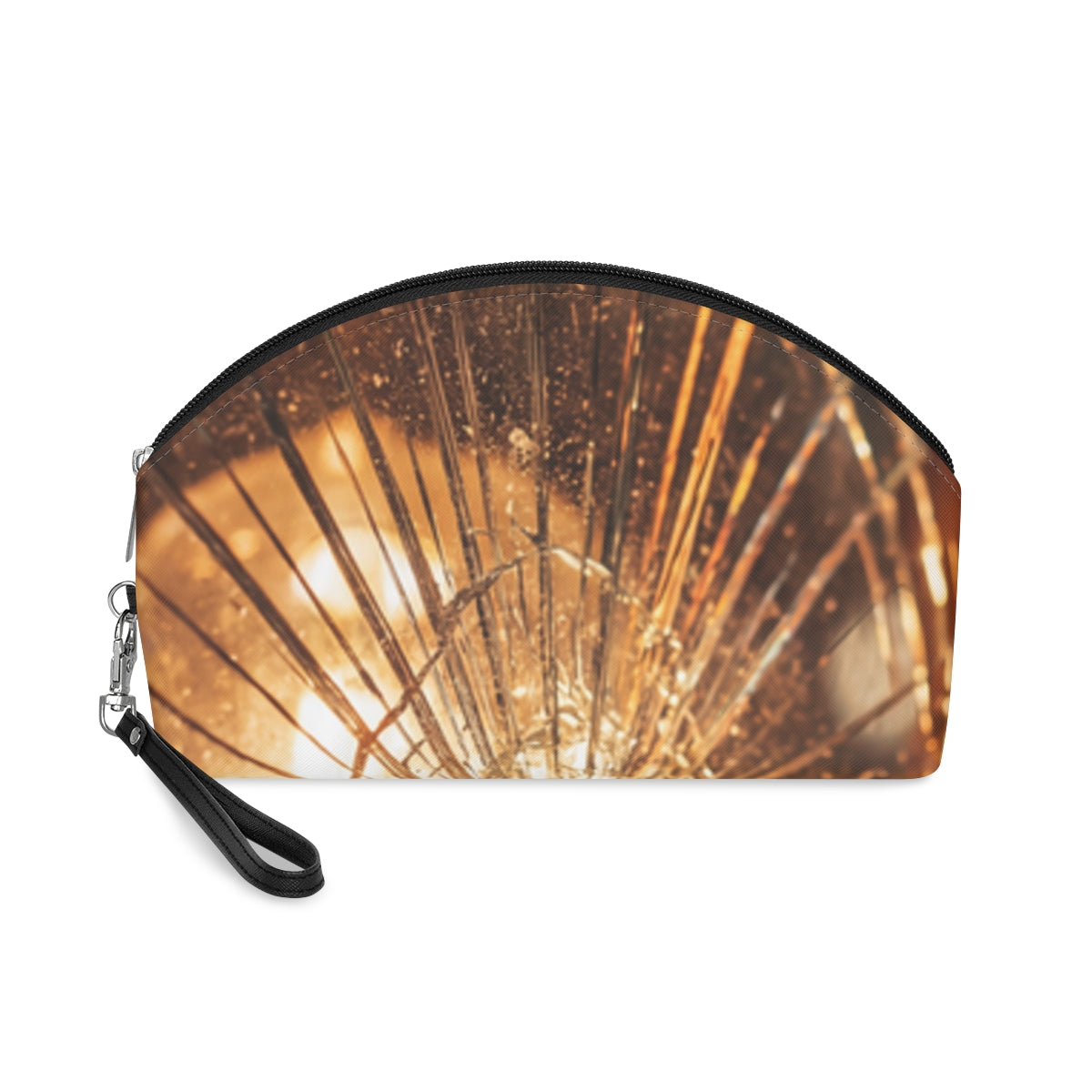 Makeup Bag - Amber Noir Shattered Glass Aesthetic Art |...