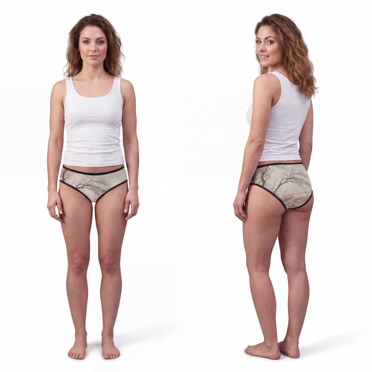 Women's Briefs - Winter Branch Solitude Landscape | Echovira...