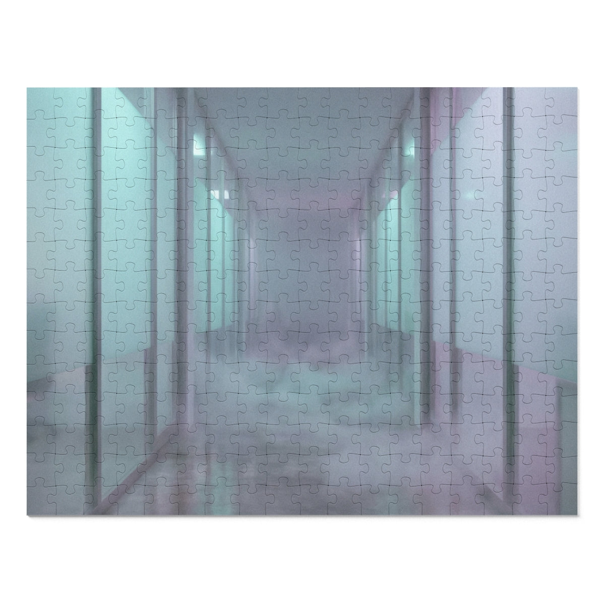 Jigsaw Puzzle with Tin - Liminal Corridor Fog Art Print (30...