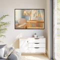 Matte Canvas, Framed - Dreamy Serene Nursery Art — Espresso...