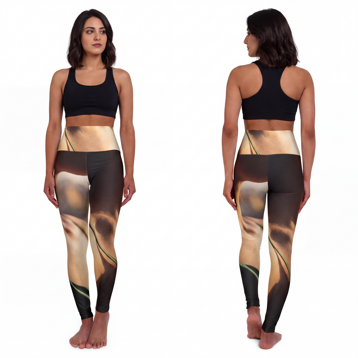 Golden Hour Yoga Leggings - High Waisted Emerald | Echovira...
