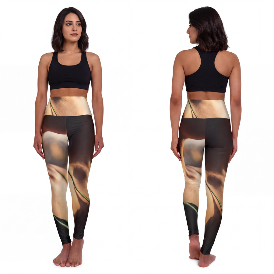 Golden Hour Yoga Leggings - High Waisted Emerald