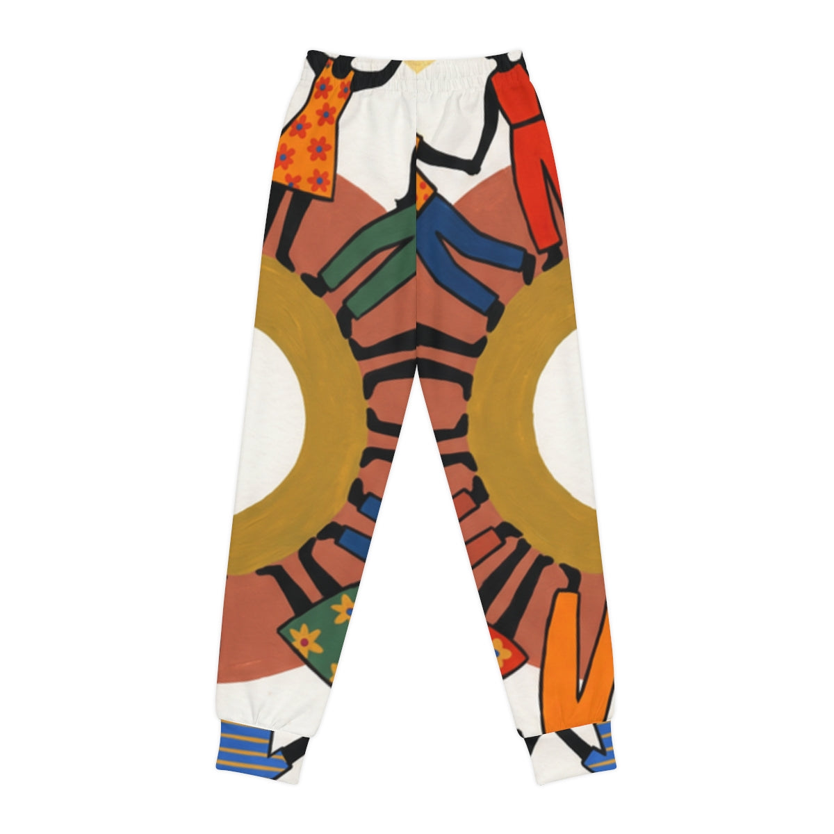 Youth Joggers - Unity Mandala Folk Art | Echovira Gallery
