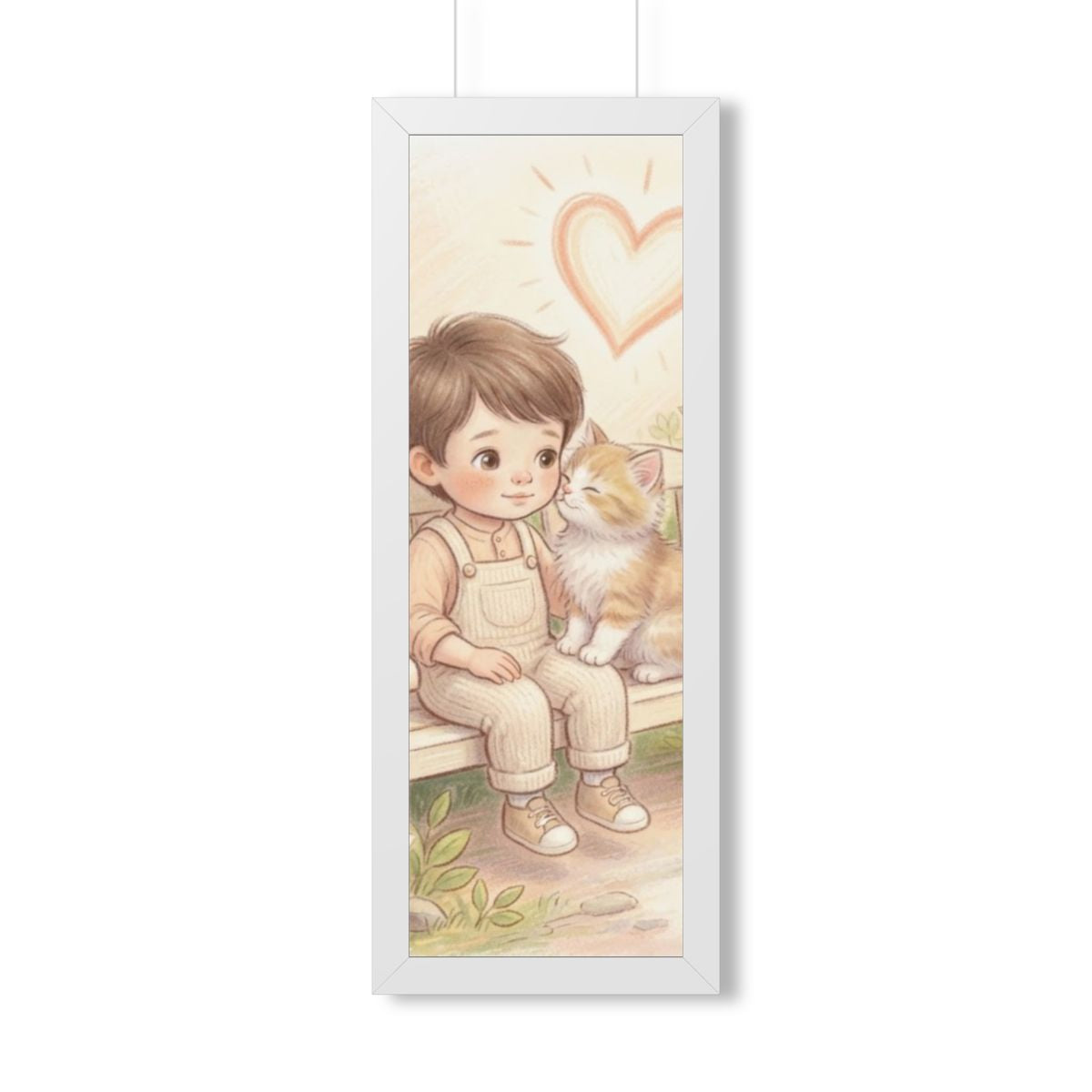 Framed Vertical Poster - Tender Garden Friendship Storybook...