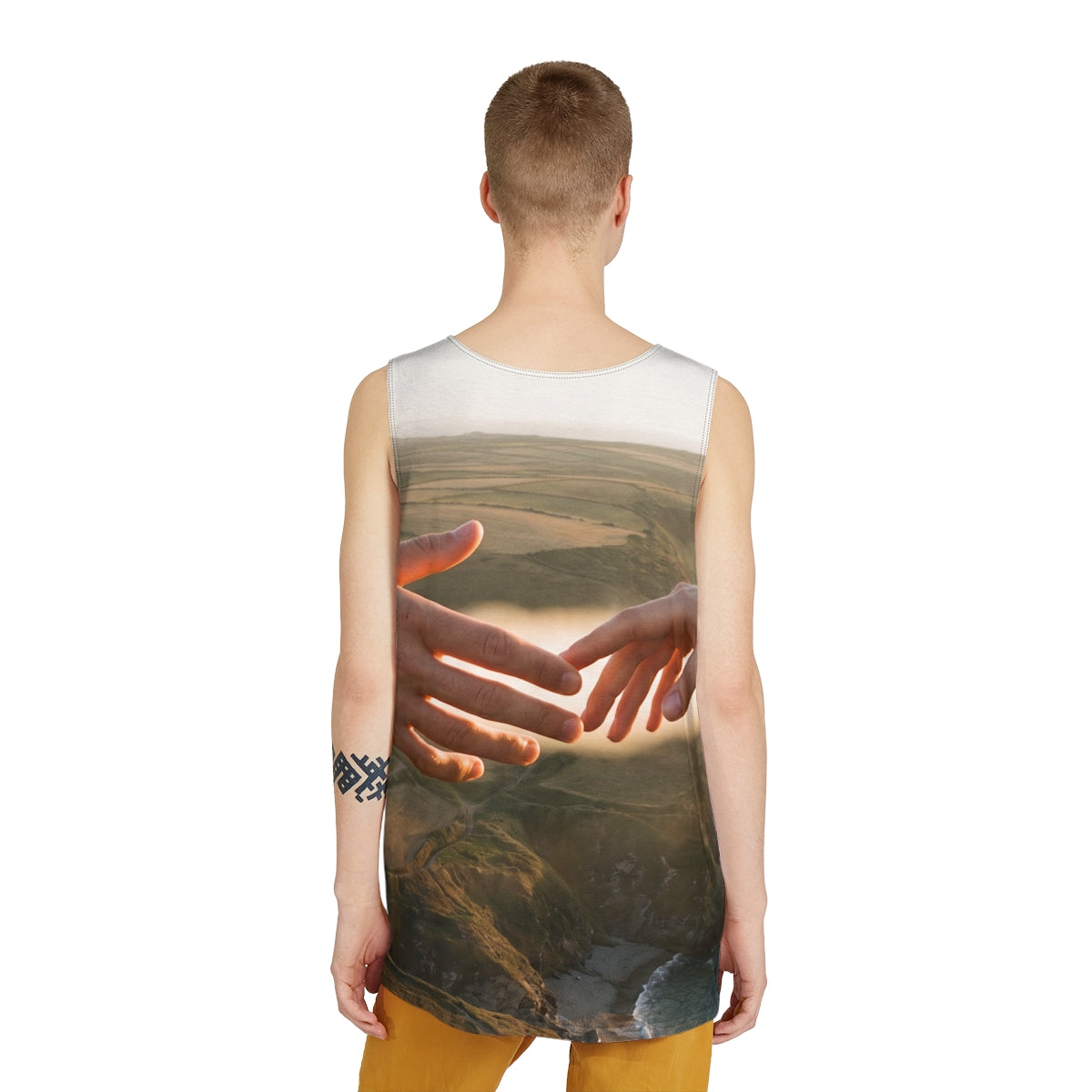 Men's Tank - The Infinite Touch | Ethereal Coastal Art |...