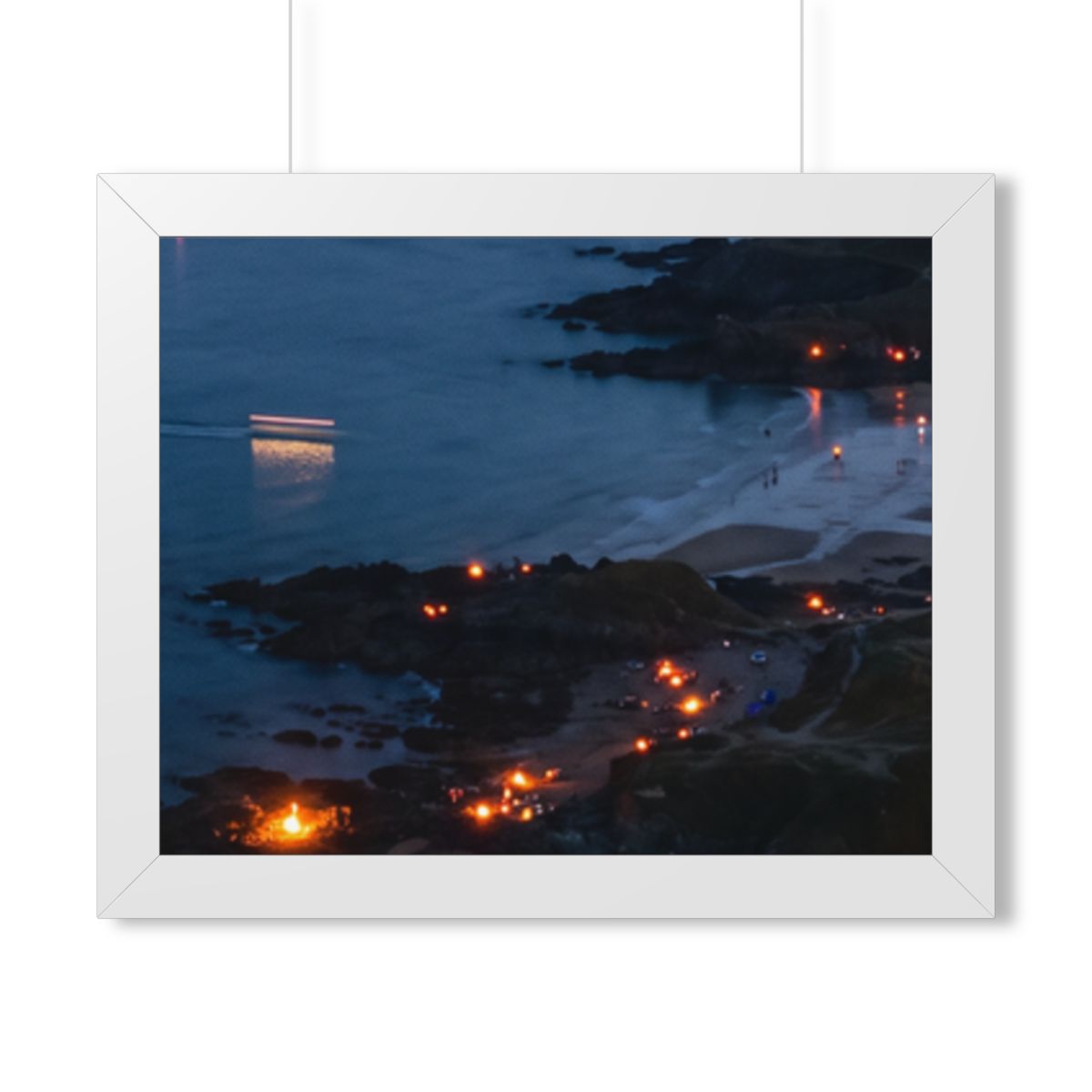 Framed Horizontal Poster - Coastal — White (14×11, 16×12......