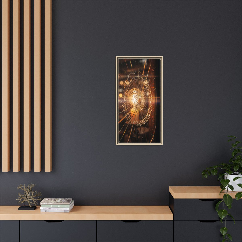 Framed Matte Canvas - Shattered Glass — Natural / 1.25"