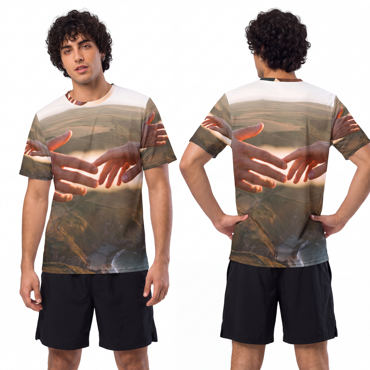 Men's Sports Jersey - The Infinite Touch | Ethereal Coastal...