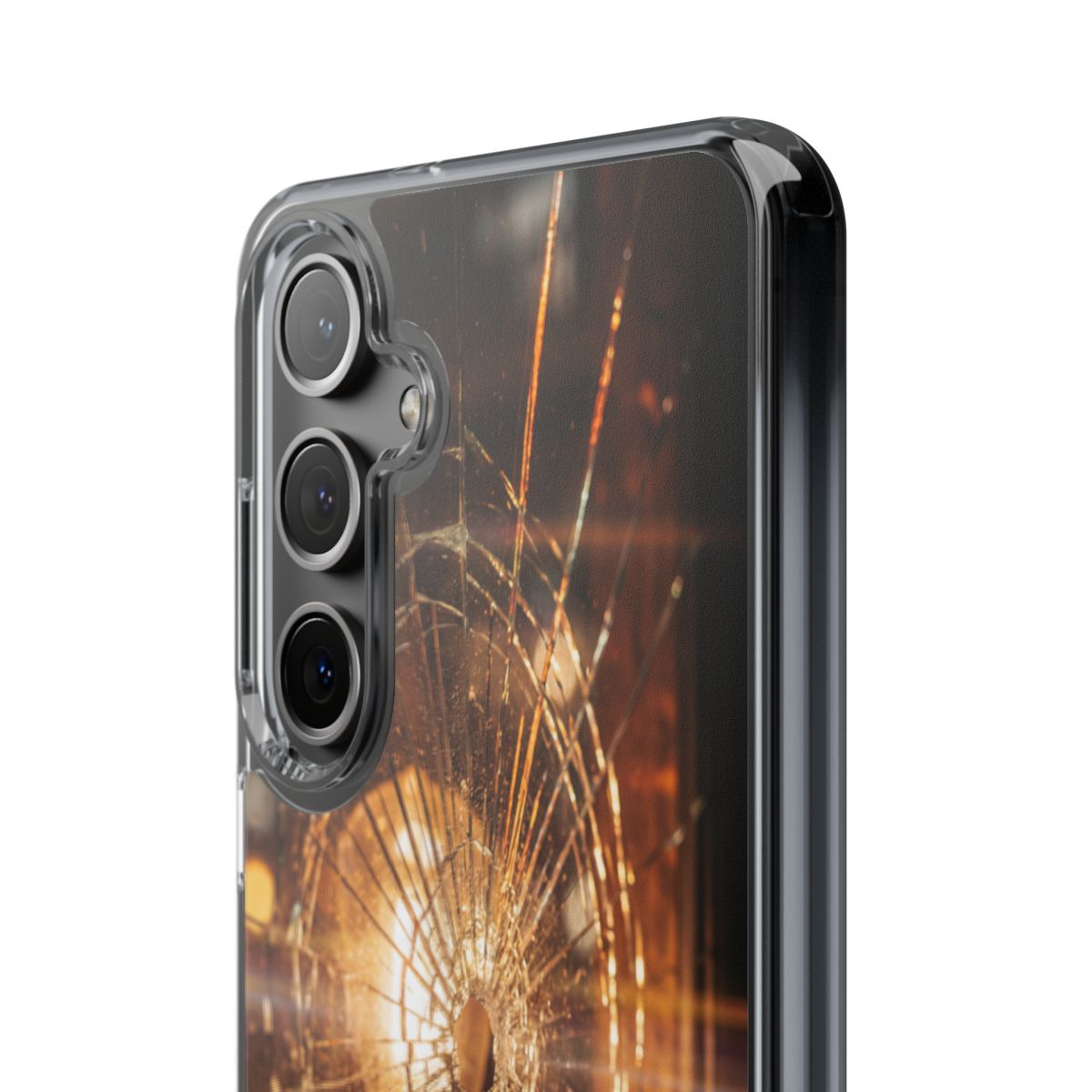 Clear Impact-Resistant Case - Fractured Glow