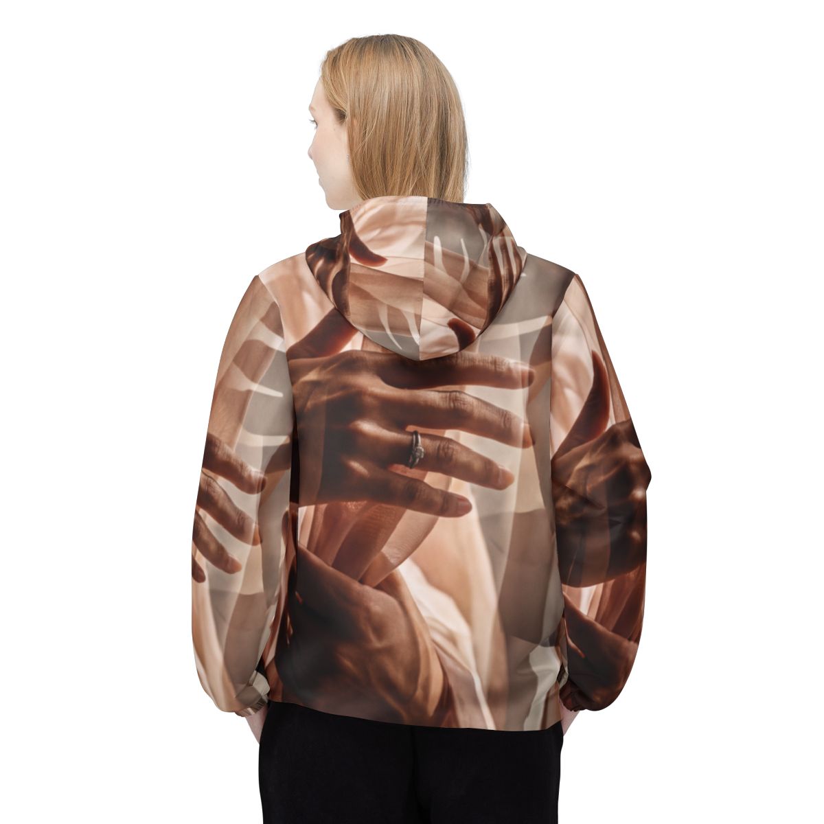 Unisex Windbreaker Jacket - Veiled Touch | Echovira Gallery