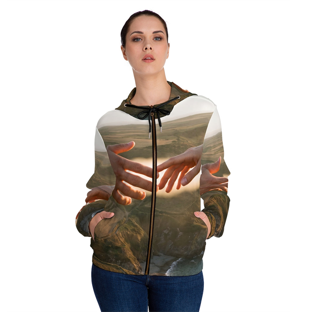 Women's Full-Zip Hoodie - The Infinite Touch | Ethereal... |...