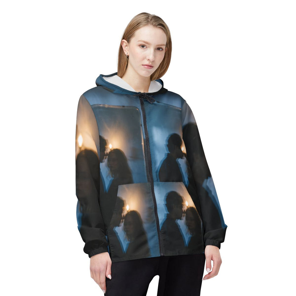 Midnight Shadow Windbreaker - Aesthetic Outerwear | Echovira...