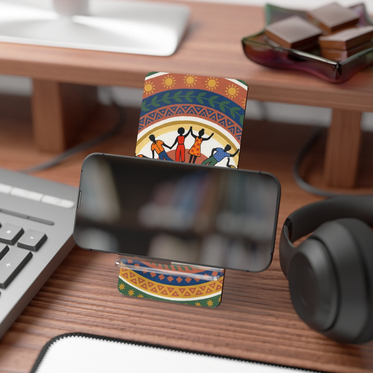 Mobile Display Stand for Smartphones - Unity Mandala Folk......