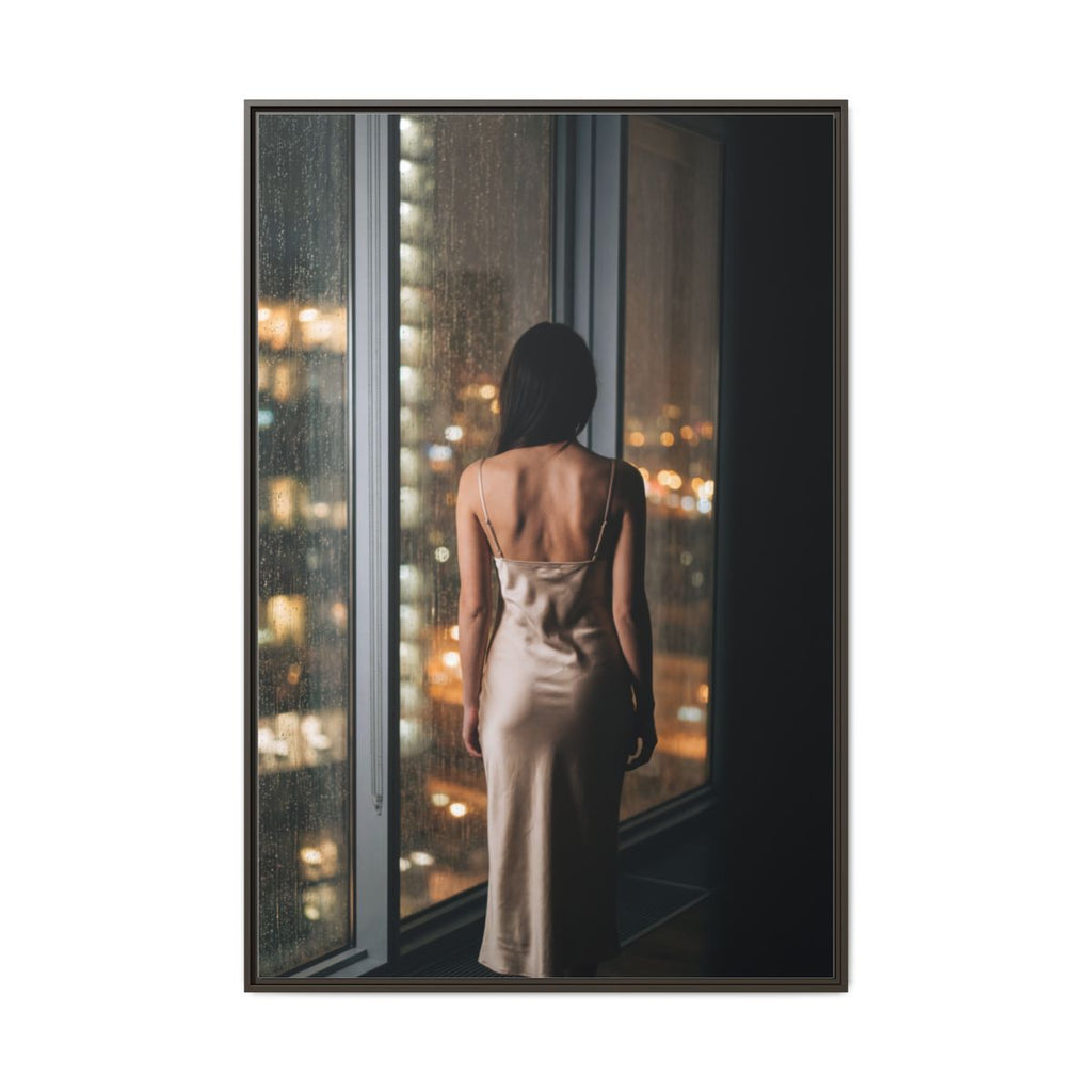 Framed Matte Canvas - Cinematic Nights — Espresso / 1.25"