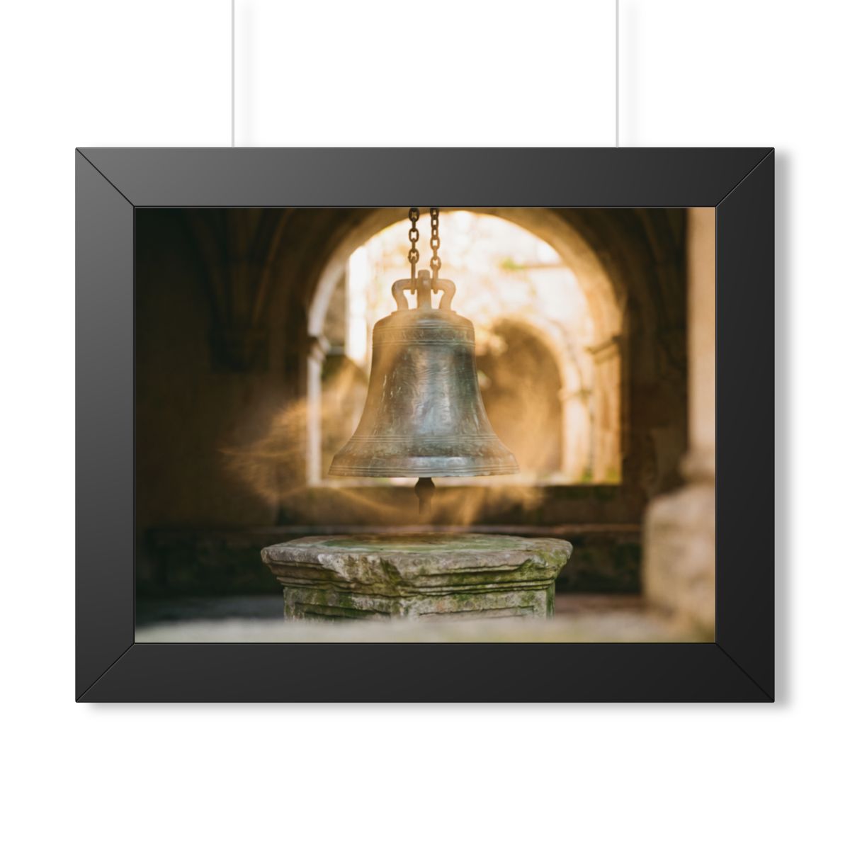 Framed Horizontal Poster - Cloister Bell — Black (14×11... |...