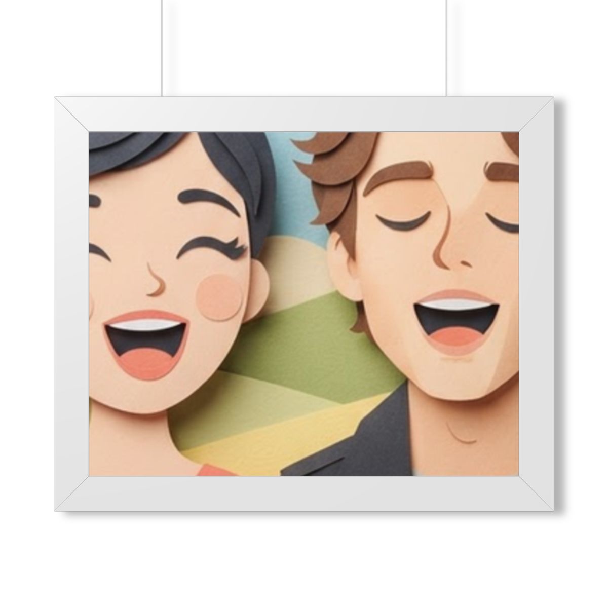 Framed Horizontal Poster - Harmony Horizon — White (14×11......