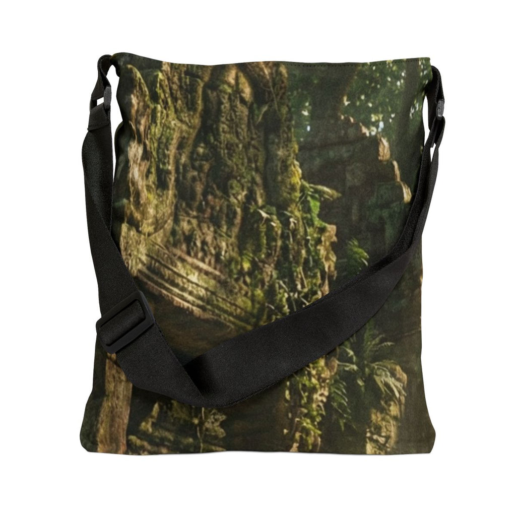 Adjustable Tote Bag - Jungle Ruins Voyage | Echovira Gallery