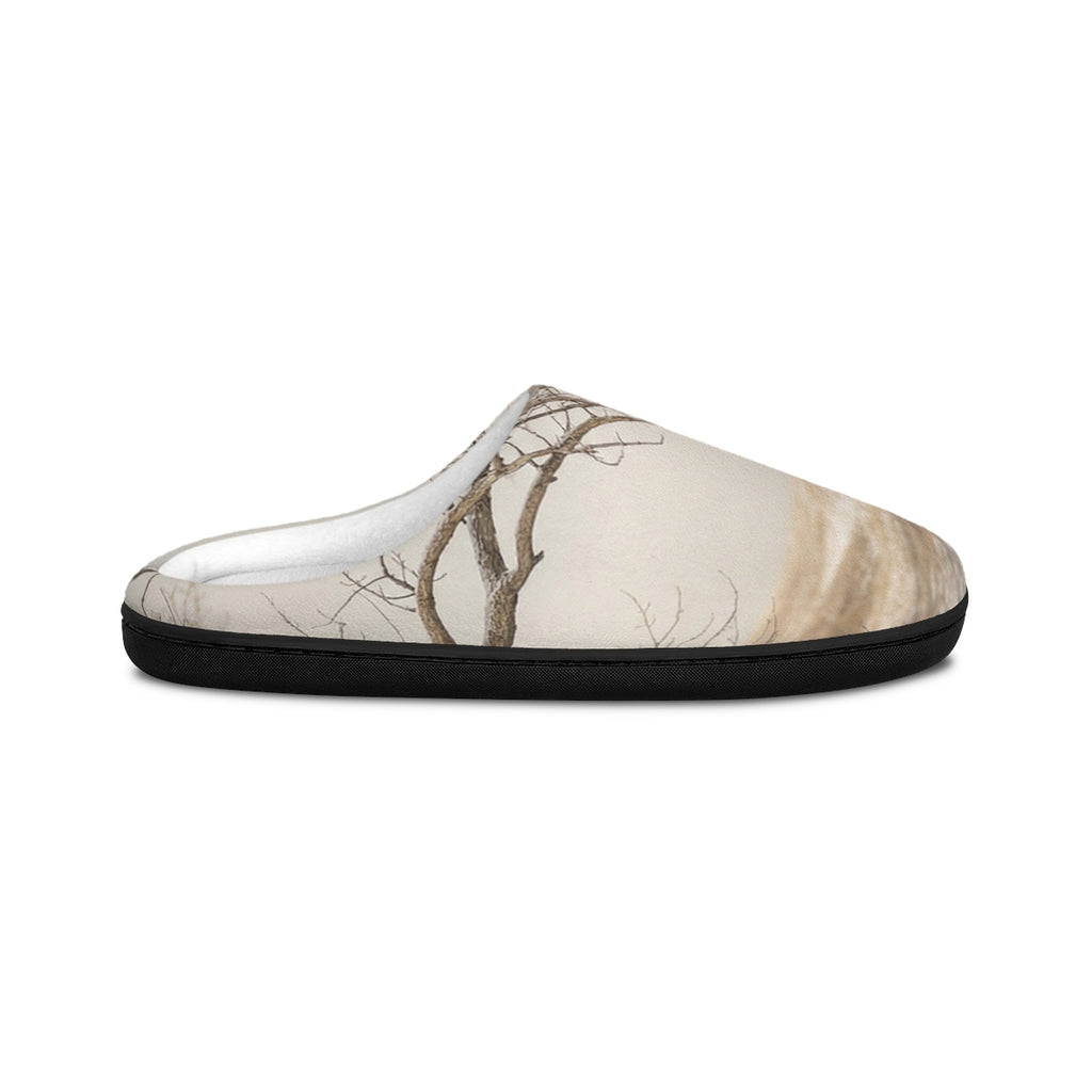Men's Indoor Slippers - Winter Branch Solitude Landscape |...