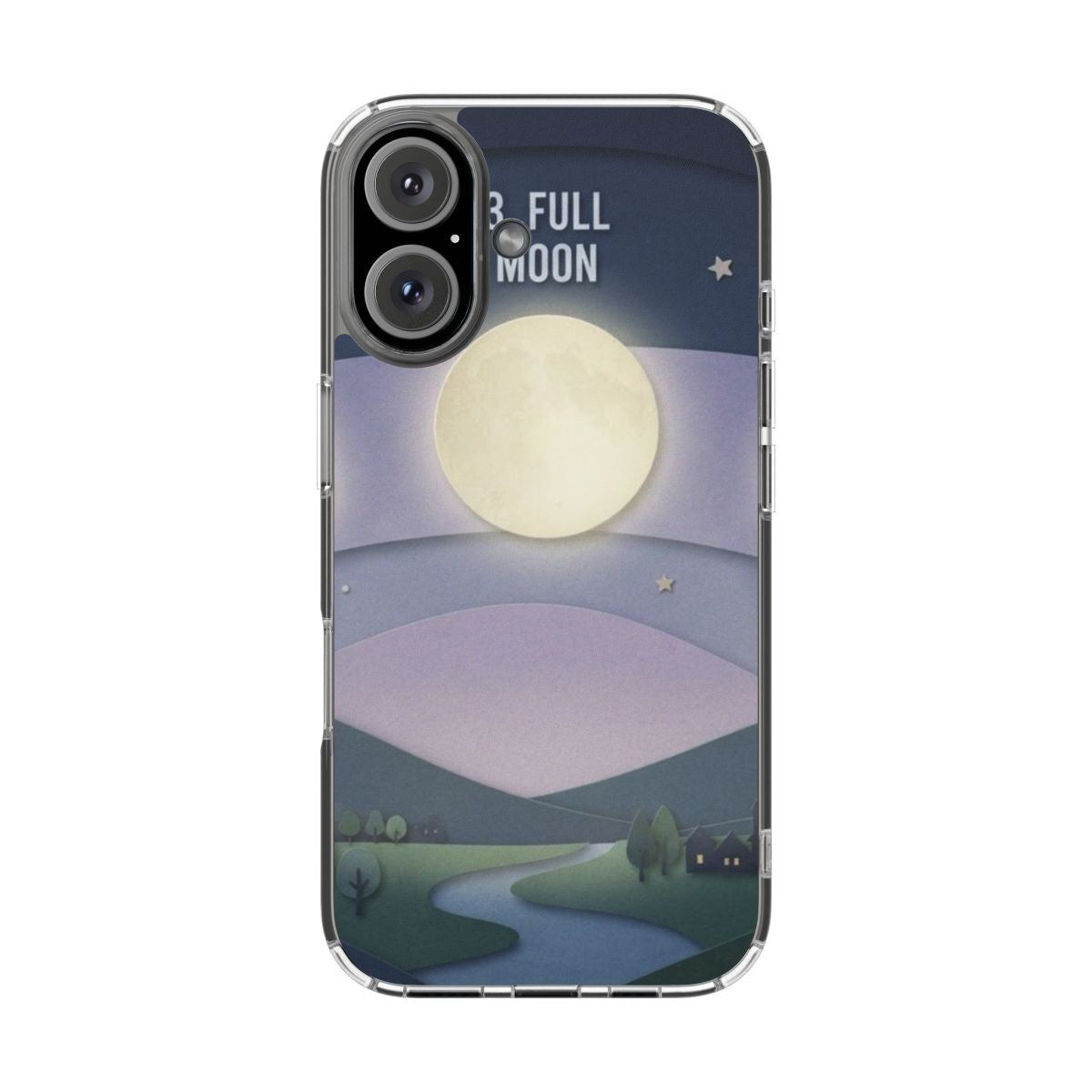 Clear Impact-Resistant Case - Moon | Echovira Gallery