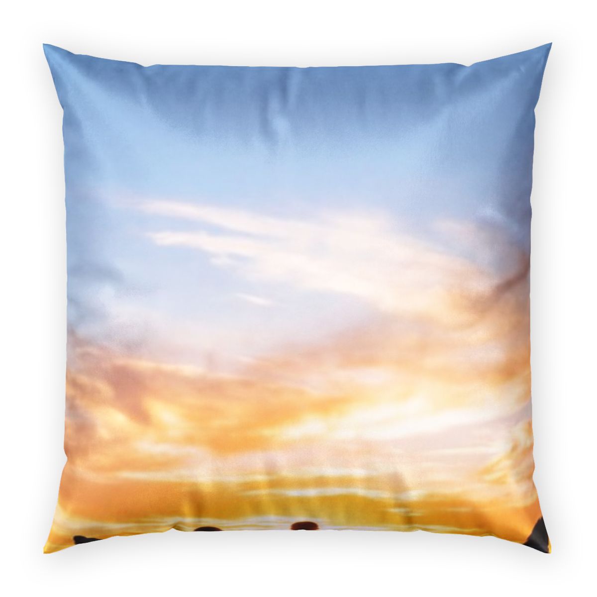 Poly Velvet Pillow - Sunset Mountain | Echovira Gallery