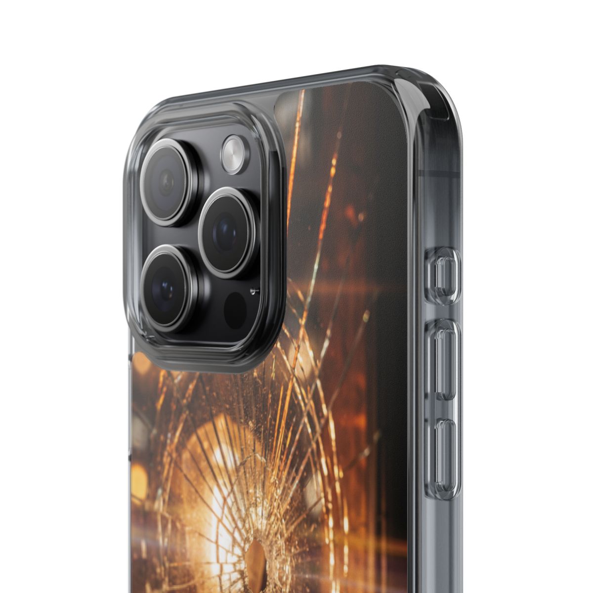 Clear Impact-Resistant Case - Fractured Glow
