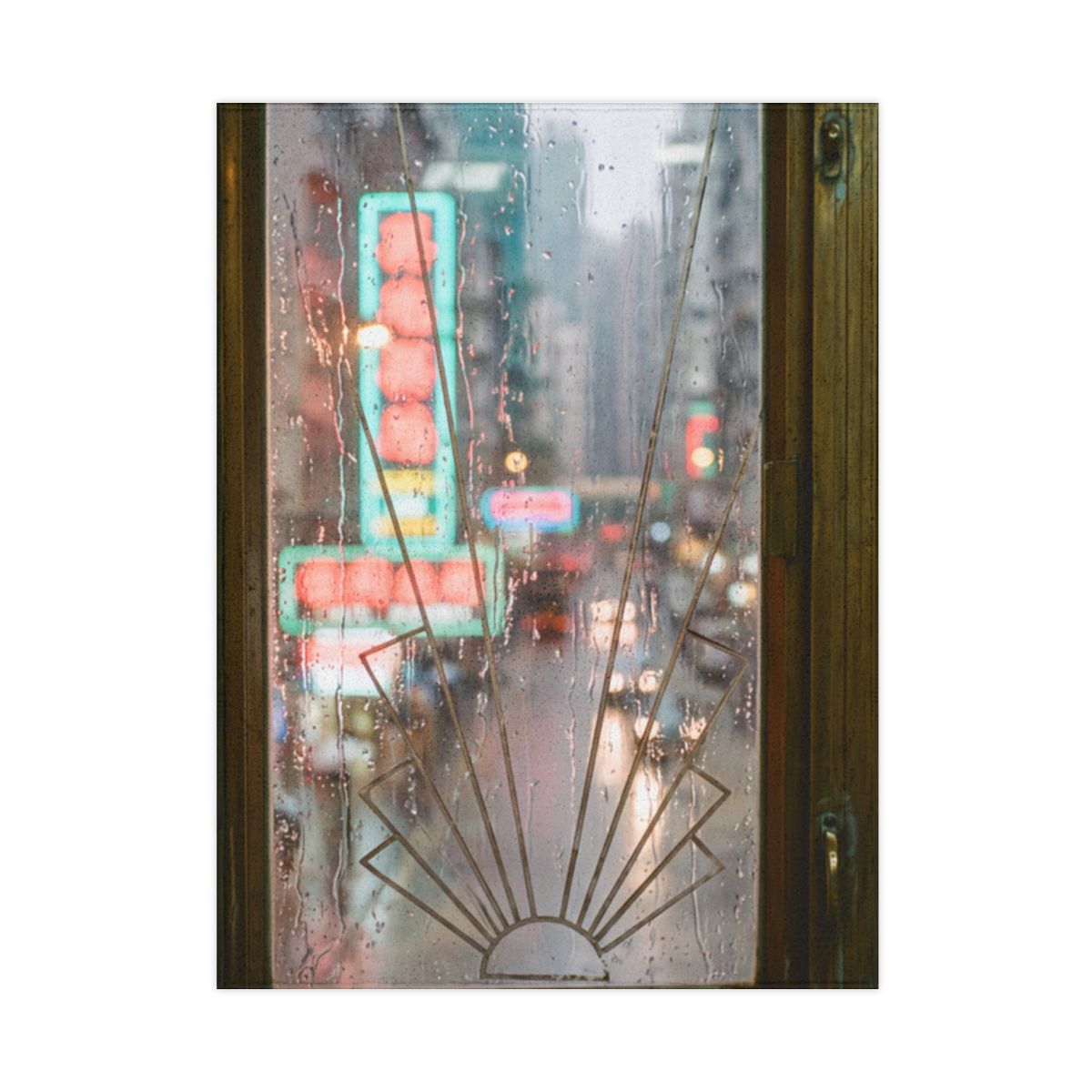 Rainy City Window Toddler Blanket