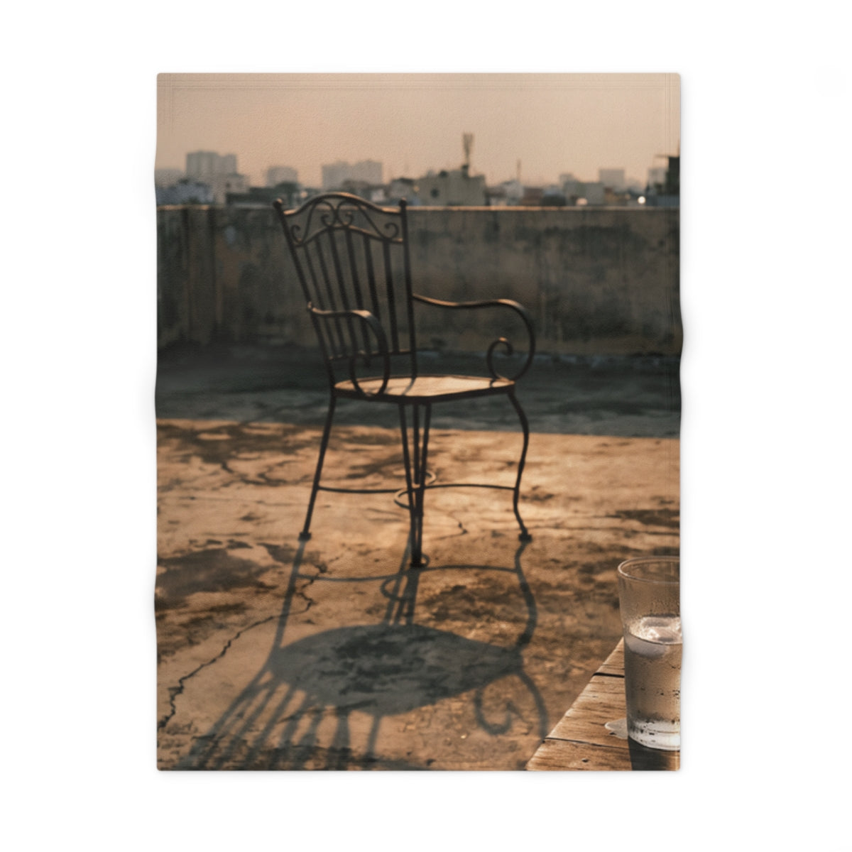 Rooftop Solitude Art Soft Fleece Baby Blanket