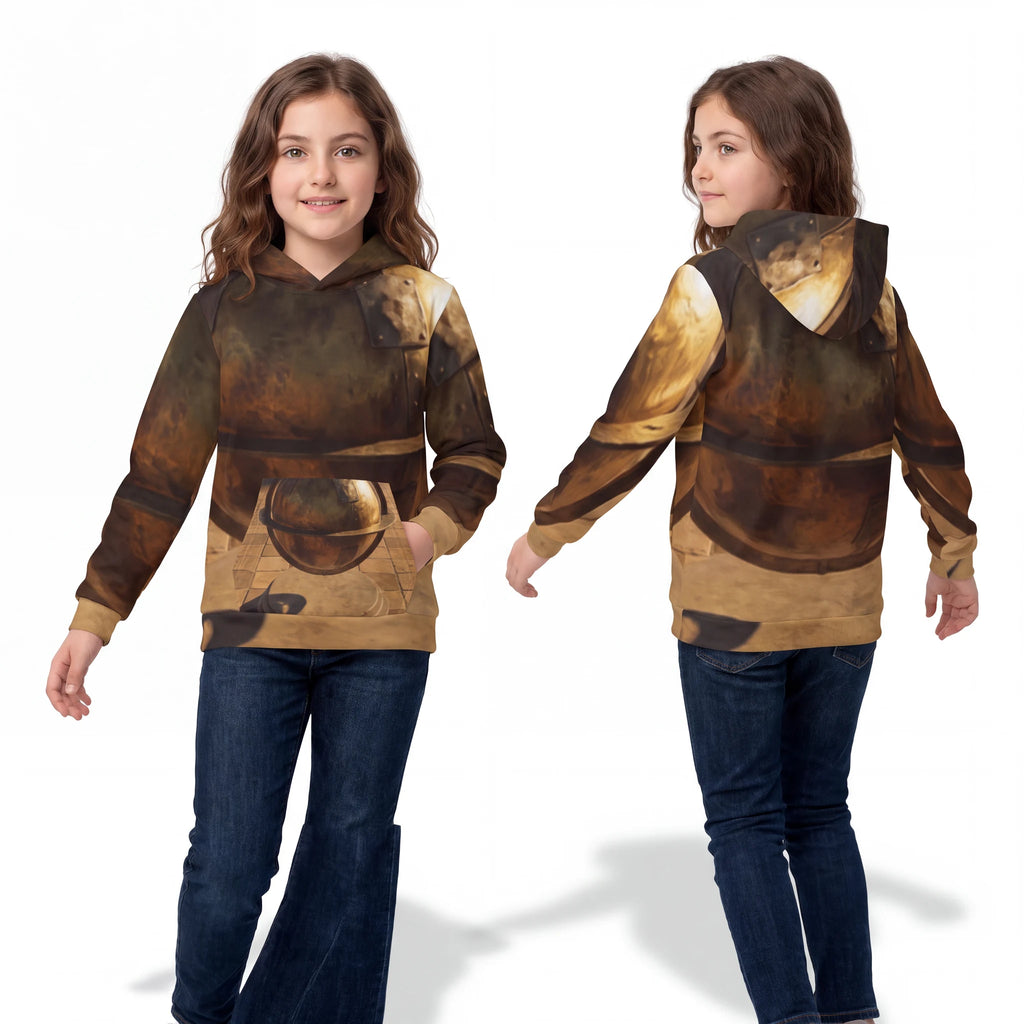 Children's Brass Astrolabe Art Hoodie