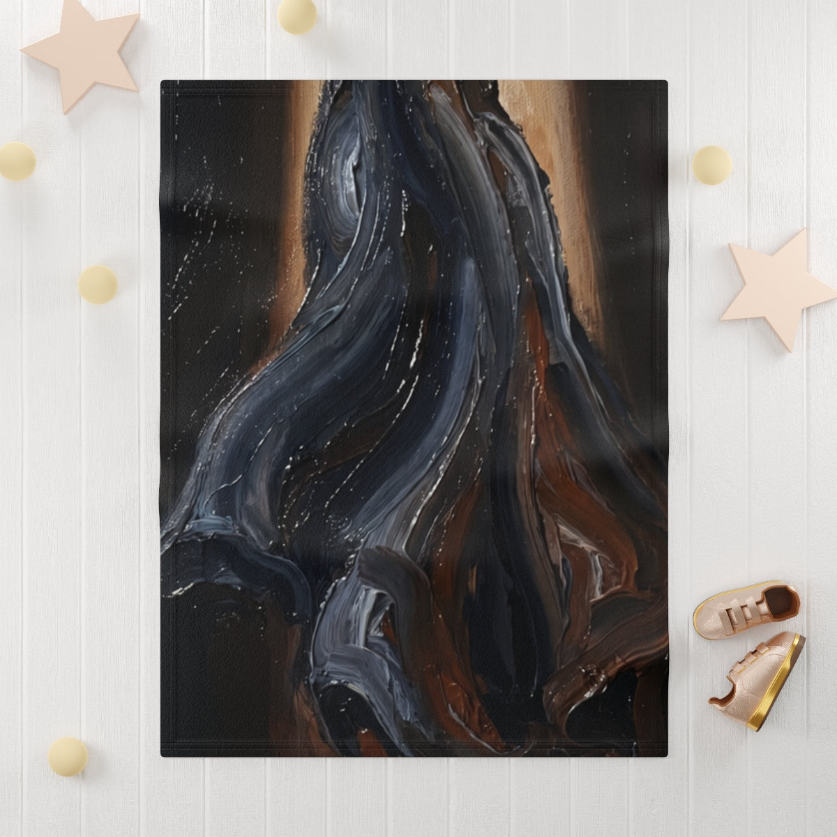 Chiaroscuro Abstract Fleece Baby Blanket