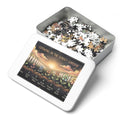 Jigsaw Puzzle with Tin - Sunset Garden Bloom (30, 110, 252...
