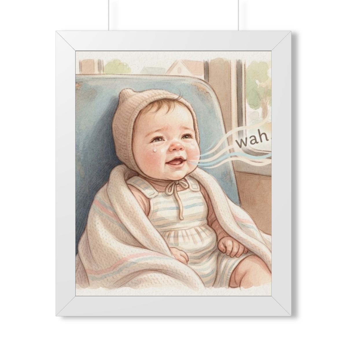 Framed Vertical Poster - Sweet Baby — White (11×14, 12×16......