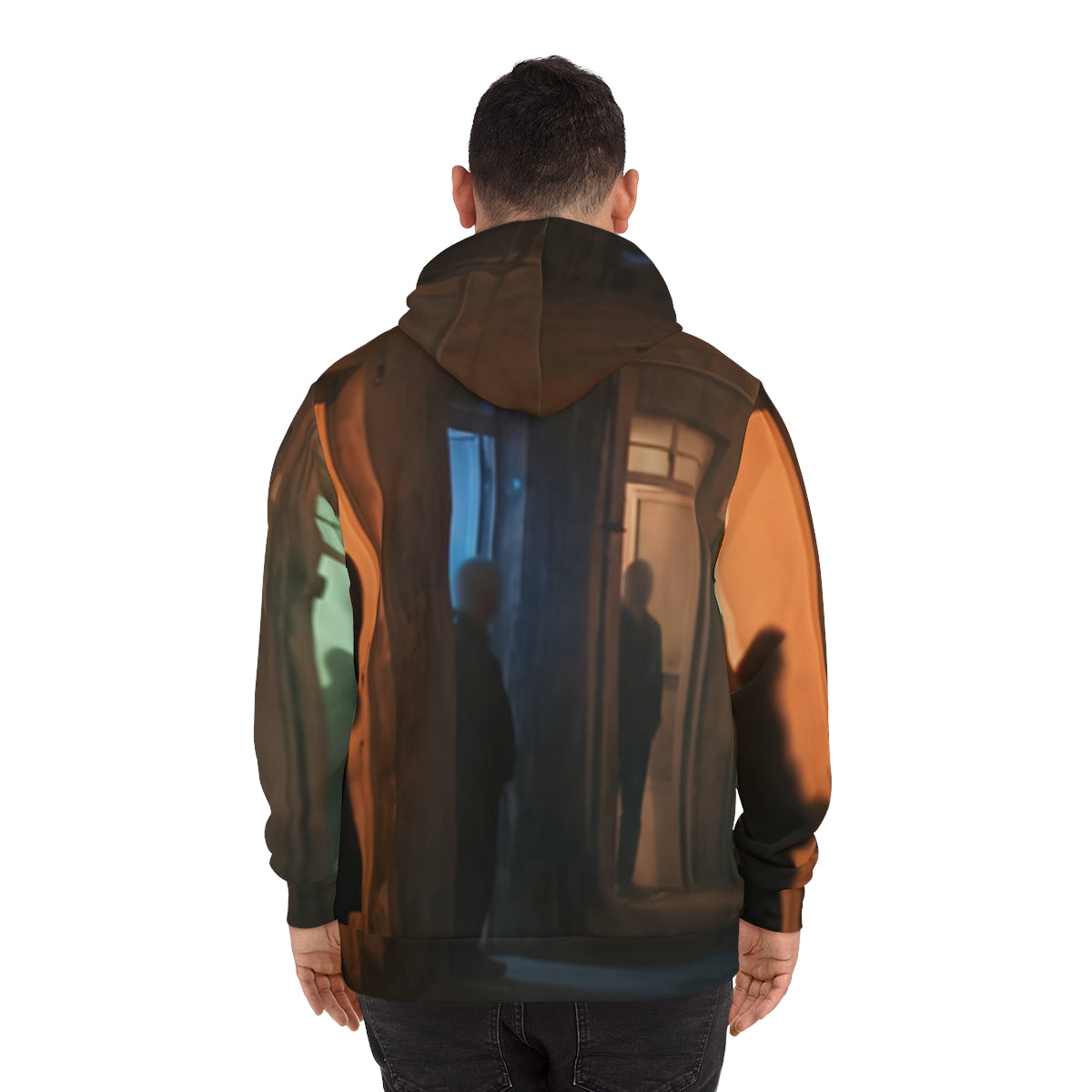 Men's Fashion Hoodie - Nocturnal Alleyway Misty Street Art |...
