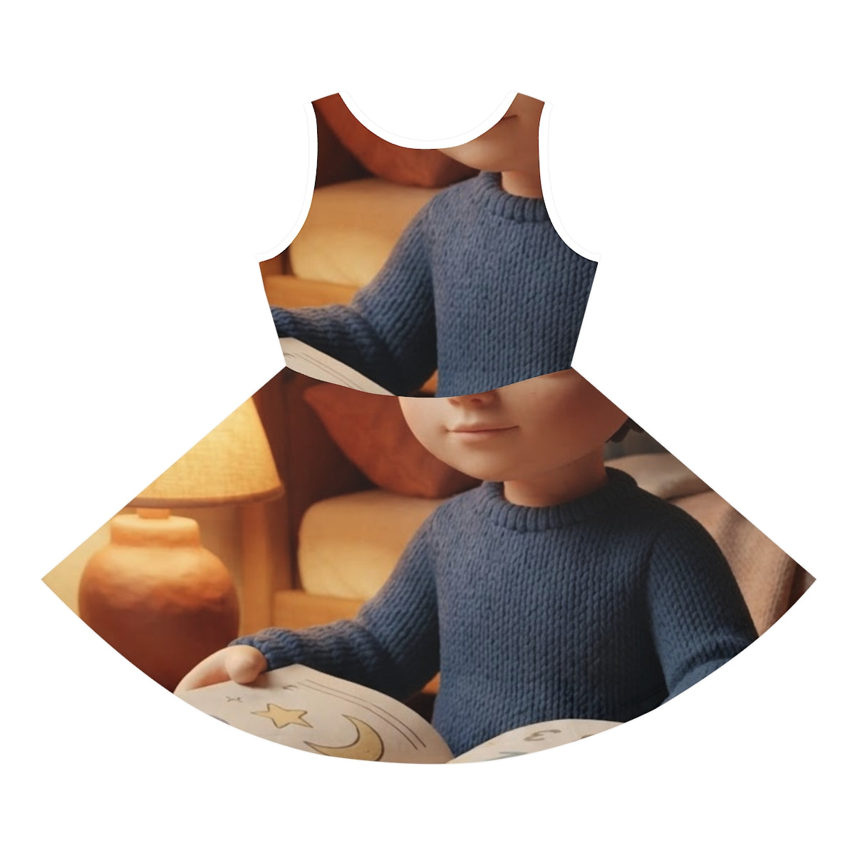 Girls' Sleeveless Sundress - Cozy Storytime Boy Nursery Art...
